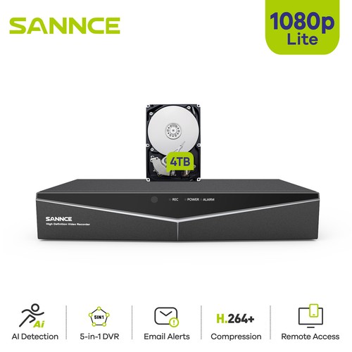 Sannce 16ch 8ch 1080p lite - 1080p, dvr